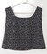 Front-Back REVERSIBLE Crop Top - White Polka Dots On Red And Black Backgrounds (S-M) product 2